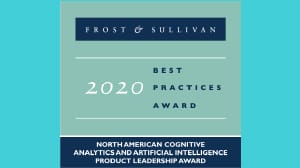 Frost and Sullivan 2020 Best Practices Award North American Cognitive Analytics and Artificial Intelligence Product Leadership Award